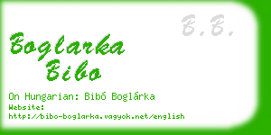 boglarka bibo business card